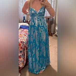 Beautiful Aidan Mattox Empire Waist Maxi Dress